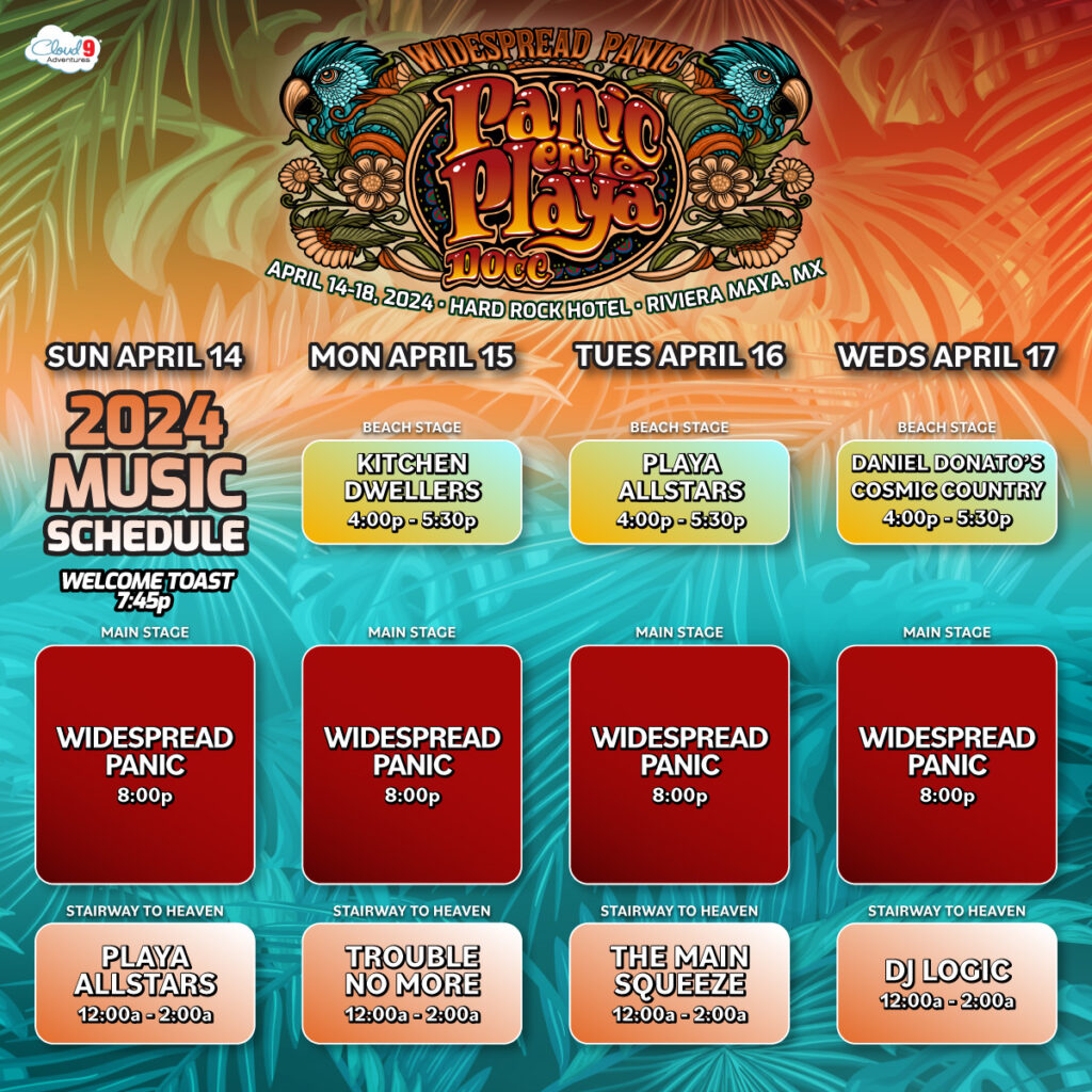 Panic en la Playa 2024 Music Schedule