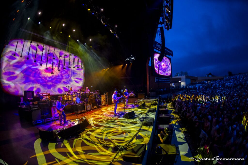 Widespread Panic performing in Birmingham, Alabama at the Coca-Cola Amphitheater on Saturday, April 18, 2026