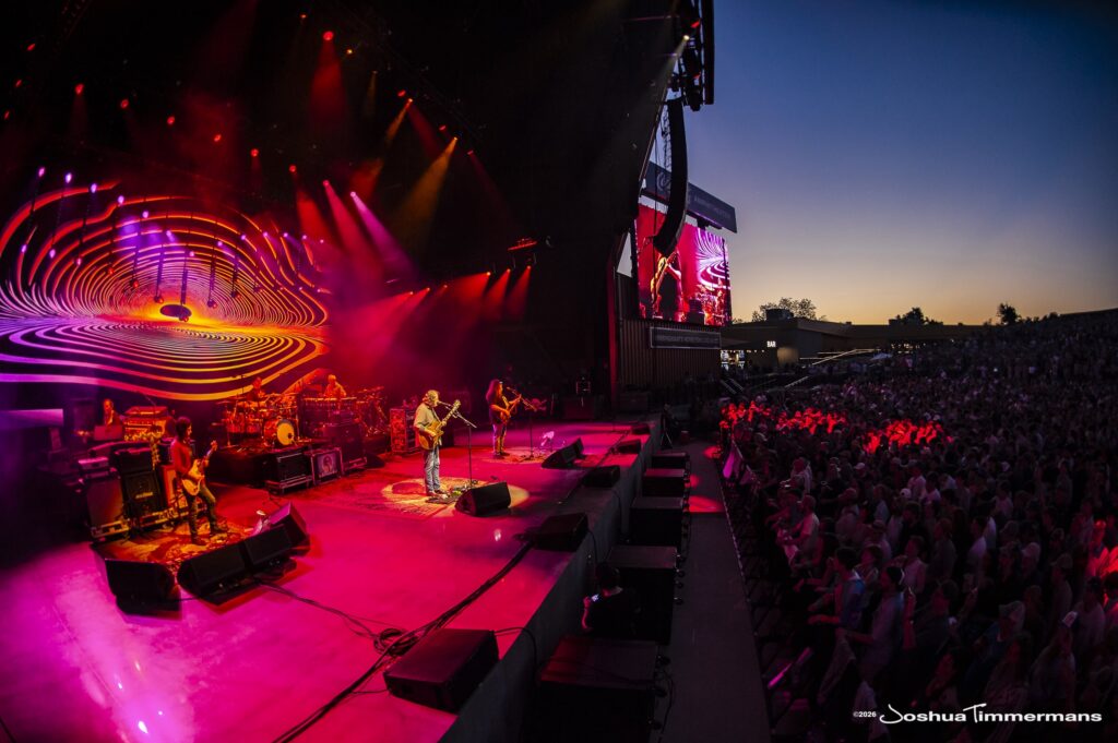 Widespread Panic performing in Birmingham, Alabama at the Coca-Cola Amphitheater on Friday, April 17, 2026