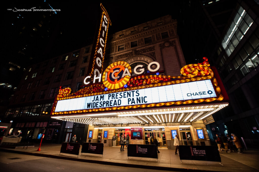 Widespread Panic Chicago Theatre marquee November 2021