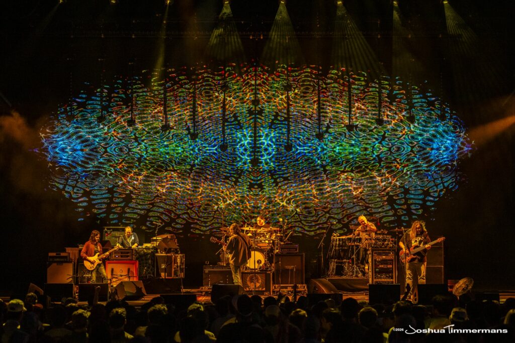 Widespread Panic performing in Birmingham, Alabama at the Coca-Cola Amphitheater on Friday, April 17, 2026