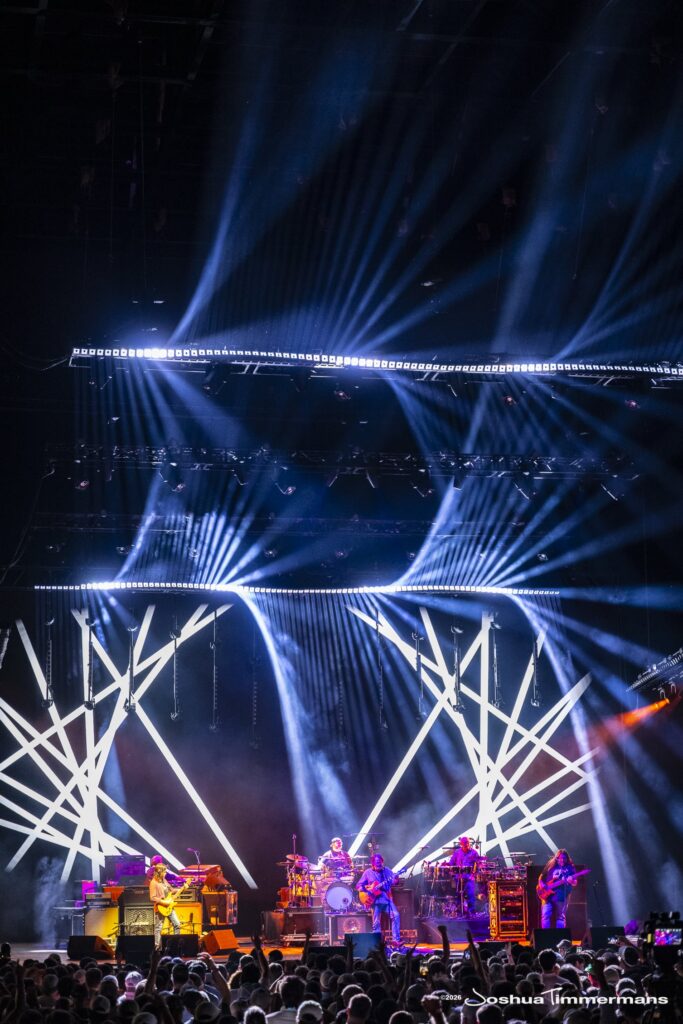 Widespread Panic performing in Birmingham, Alabama at the Coca-Cola Amphitheater on Friday, April 17, 2026
