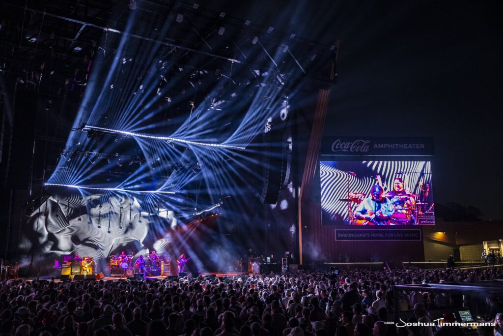 Widespread Panic performing in Birmingham, Alabama at the Coca-Cola Amphitheater on Friday, April 17, 2026