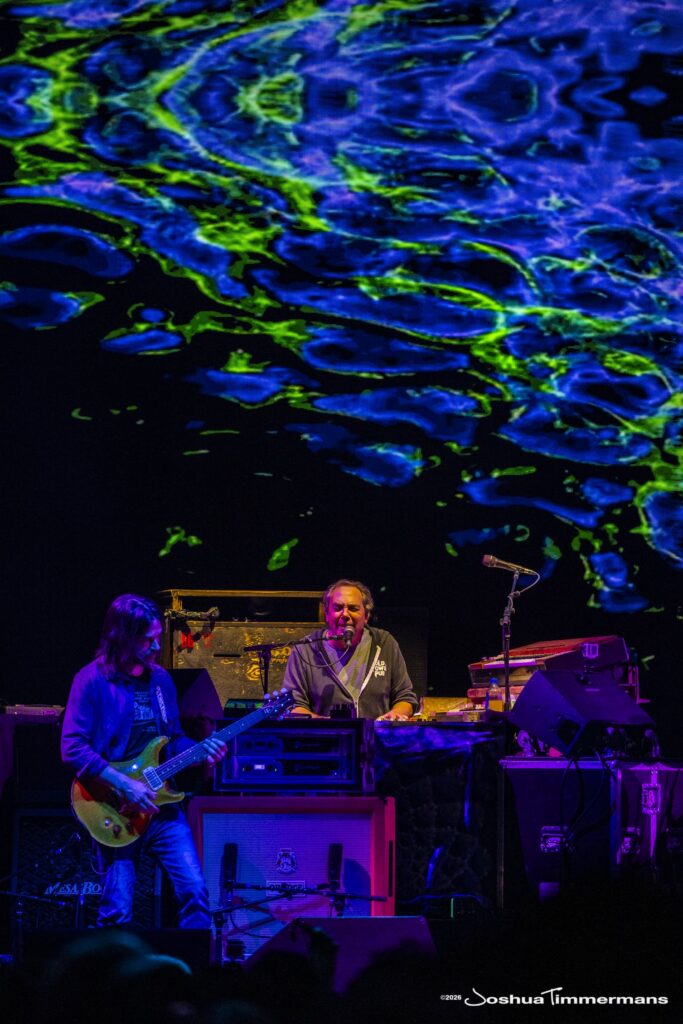 Widespread Panic performing in Birmingham, Alabama at the Coca-Cola Amphitheater on Friday, April 17, 2026