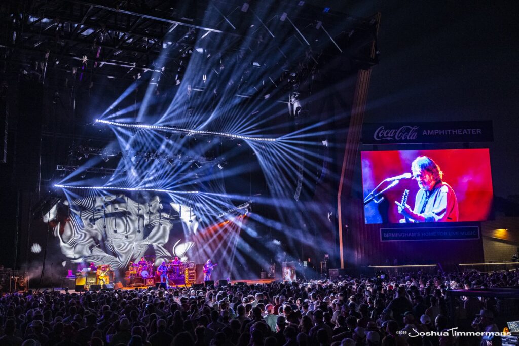 Widespread Panic performing in Birmingham, Alabama at the Coca-Cola Amphitheater on Friday, April 17, 2026