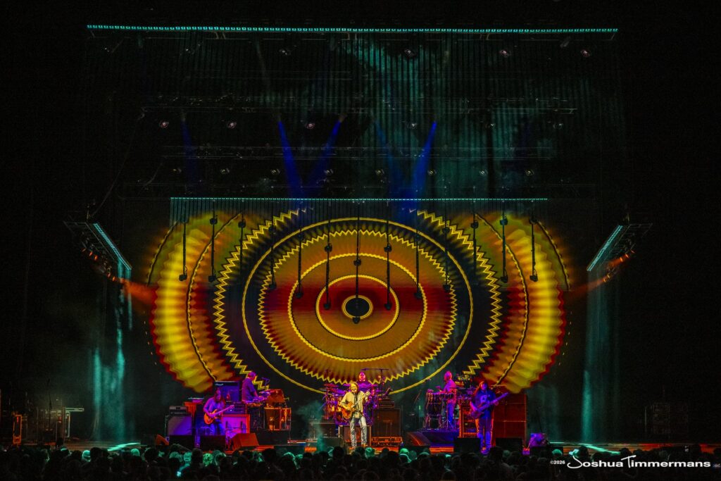 Widespread Panic performing in Birmingham, Alabama at the Coca-Cola Amphitheater on Friday, April 17, 2026