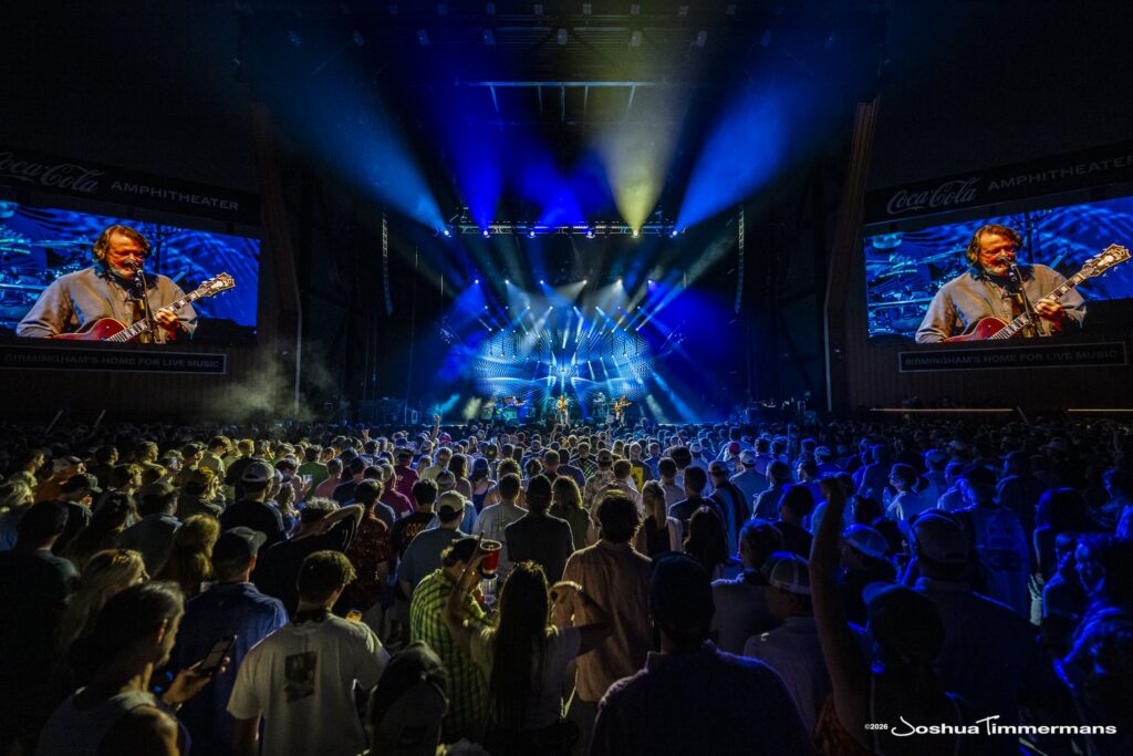Widespread Panic performing in Birmingham, Alabama at the Coca-Cola Amphitheater on Friday, April 17, 2026