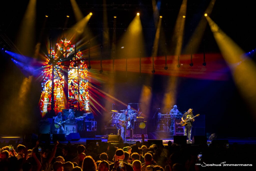 Widespread Panic performing in Birmingham, Alabama at the Coca-Cola Amphitheater on Friday, April 17, 2026