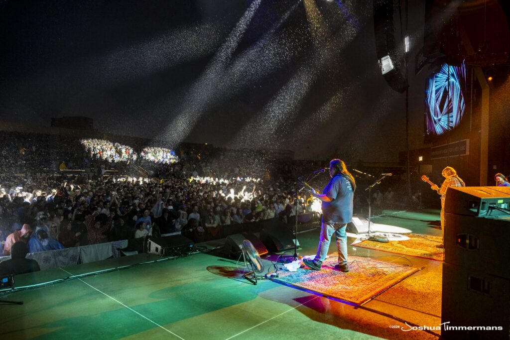 Widespread Panic performing in Birmingham, Alabama at the Coca-Cola Amphitheater on Saturday, April 18, 2026