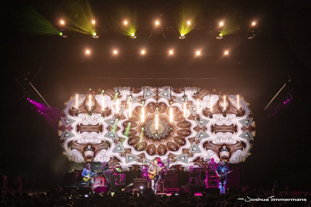 Widespread Panic performing in Birmingham, Alabama at the Coca-Cola Amphitheater on Saturday, April 18, 2026
