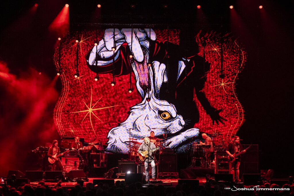 Widespread Panic performing in Birmingham, Alabama at the Coca-Cola Amphitheater on Saturday, April 18, 2026