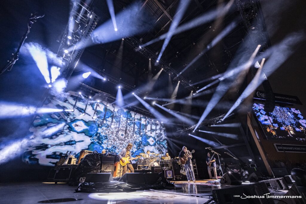 Widespread Panic performing in Birmingham, Alabama at the Coca-Cola Amphitheater on Saturday, April 18, 2026