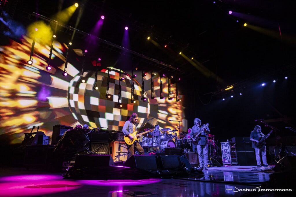 Widespread Panic performing in Birmingham, Alabama at the Coca-Cola Amphitheater on Saturday, April 18, 2026