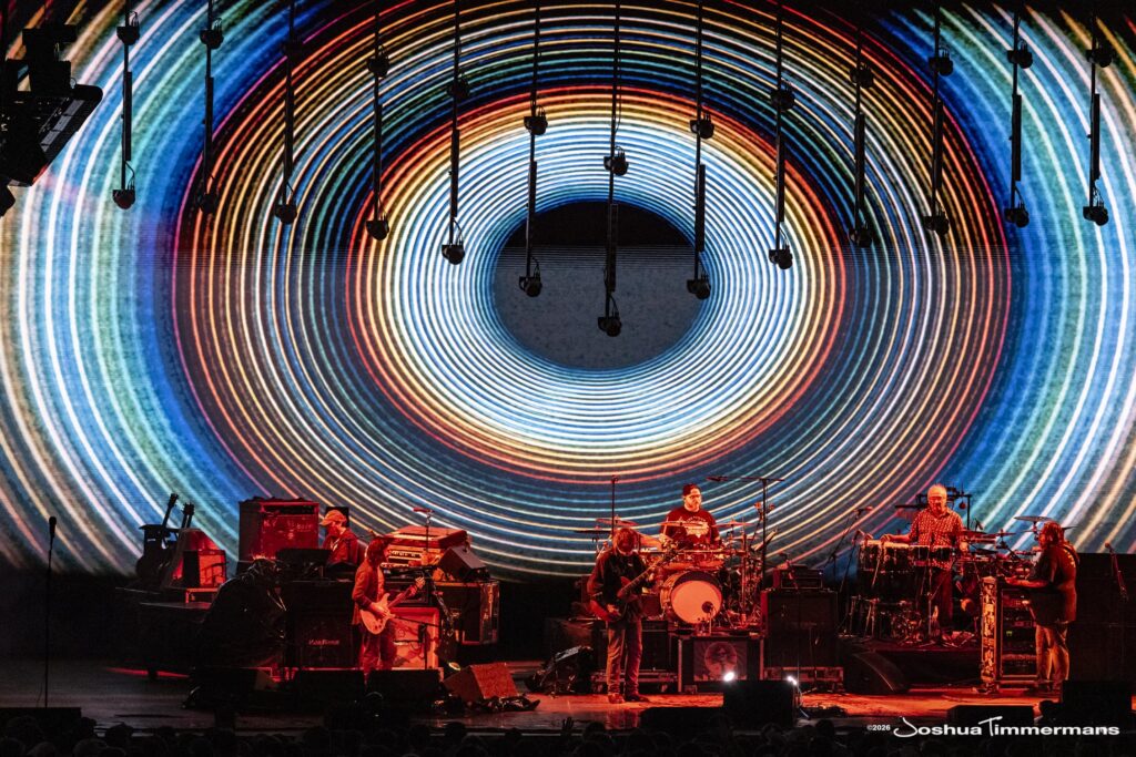 Widespread Panic performing in Birmingham, Alabama at the Coca-Cola Amphitheater on Saturday, April 18, 2026