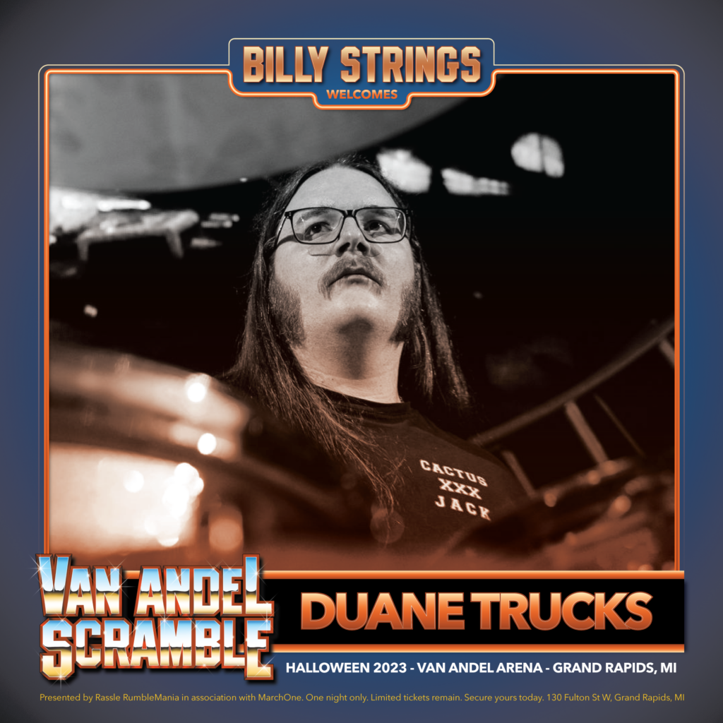 Duane Trucks sits in with Billy Strings at the Van Handel Scramble October 31, 2023