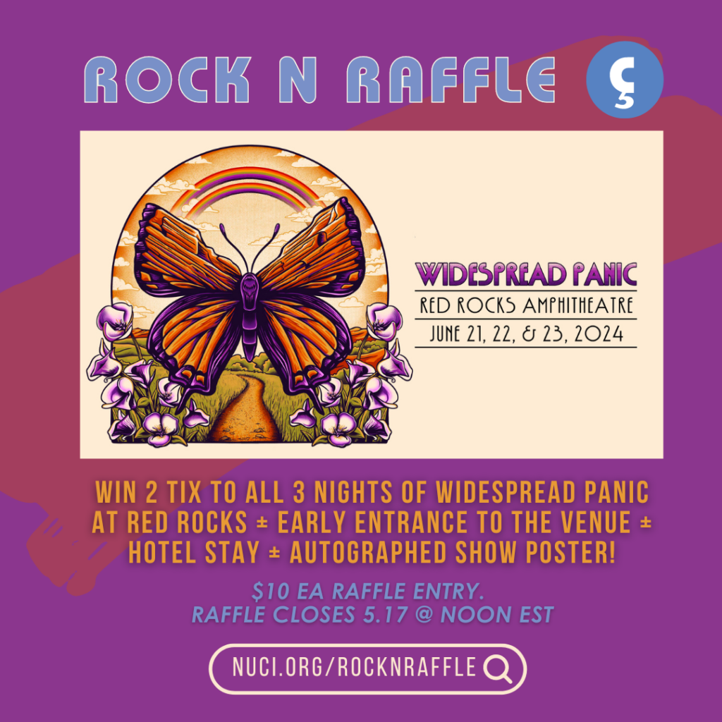 Red Rocks Rock n Raffle 2024 promotional graphic